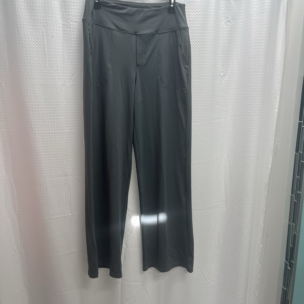 Willit Women’s High Rise Wide Leg Gray Yoga Trouser Pant Large Business Casual